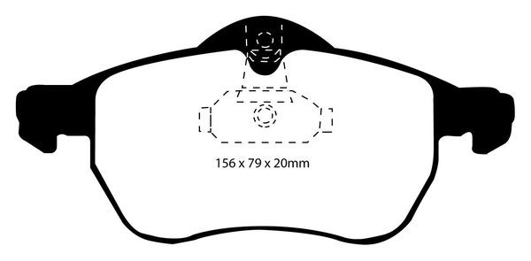 Bromsbeläggsats GREENSTUFF Ebc brakes DP21183 EBC Brakes