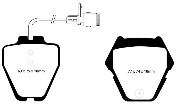 Bromsbeläggsats GREENSTUFF, Framaxel Ebc brakes DP21328 EBC Brakes