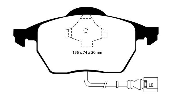 Bromsbeläggsats GREENSTUFF, Framaxel Ebc brakes DP21330 EBC Brakes