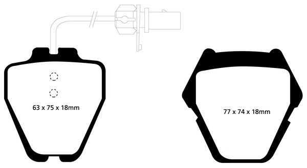 Bromsbeläggsats GREENSTUFF Ebc brakes DP21348 EBC Brakes