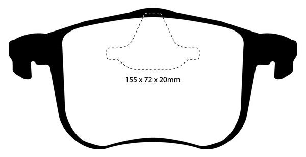 Bromsbeläggsats GREENSTUFF Ebc brakes DP21416 EBC Brakes