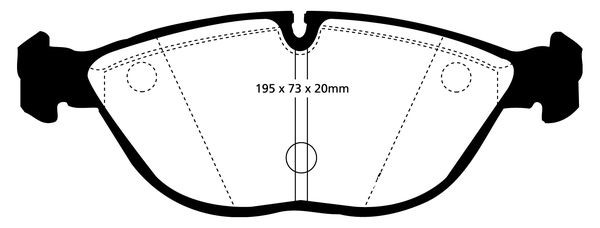 Bromsbeläggsats REDSTUFF, Framaxel Ebc brakes DP31035C EBC Brakes