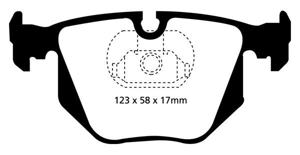 Bromsbeläggsats REDSTUFF, Bakaxel Ebc brakes DP31118C EBC Brakes