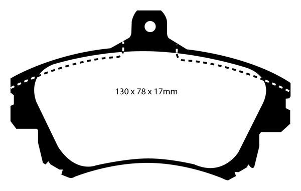 Bromsbeläggsats REDSTUFF, Framaxel Ebc brakes Redstuff DP31139C EBC Brakes