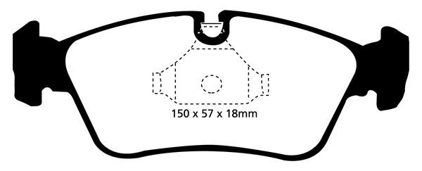 Bromsbeläggsats REDSTUFF, Framaxel Ebc brakes DP31211C EBC Brakes