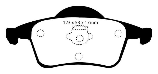 Bromsbeläggsats REDSTUFF, Bakaxel Ebc brakes DP31231C EBC Brakes