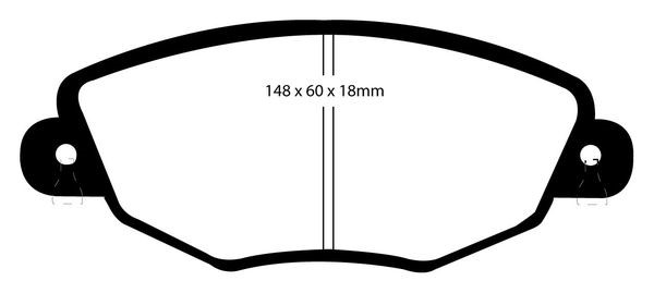 Bromsbeläggsats REDSTUFF, Fram Ebc brakes Redstuff DP31322C EBC Brakes