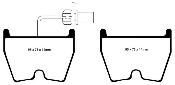 Bromsbeläggsats REDSTUFF, Framaxel Ebc brakes DP31513C EBC Brakes