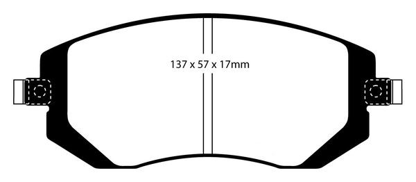 Bromsbeläggsats REDSTUFF Ebc brakes DP31661C EBC Brakes