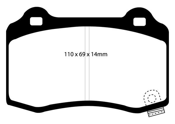 Bromsbeläggsats REDSTUFF, Bakaxel Ebc brakes DP31788C EBC Brakes