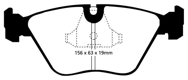 Bromsbeläggsats REDSTUFF, Framaxel Ebc brakes DP3689C EBC Brakes