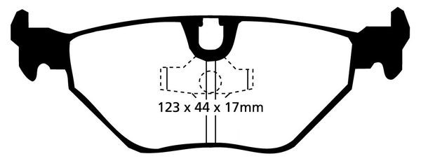 Bromsbeläggsats REDSTUFF, Bakaxel Ebc brakes DP3690C EBC Brakes