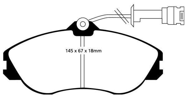 Bromsbeläggsats REDSTUFF, Framaxel Ebc brakes DP3711C EBC Brakes