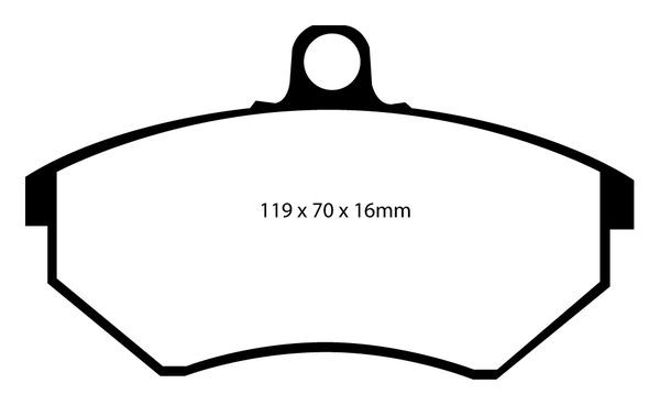 Bromsbeläggsats REDSTUFF Ventilerad, Fram Ebc brakes DP3841C EBC Brakes