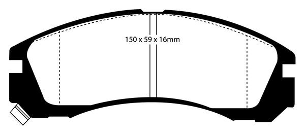 Bromsbeläggsats REDSTUFF Ebc brakes DP3954C EBC Brakes