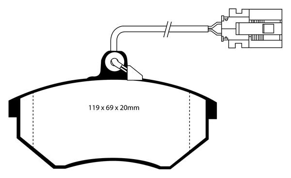Bromsbeläggsats REDSTUFF, Framaxel Ebc brakes DP3981C EBC Brakes