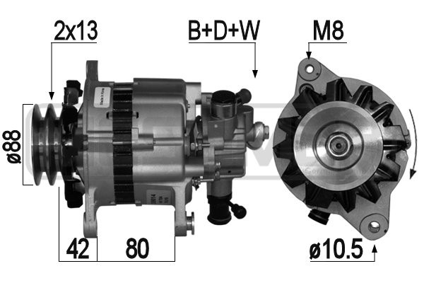 Generator 14V 55A