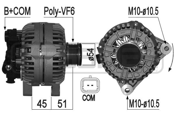 Generator 14V 145A