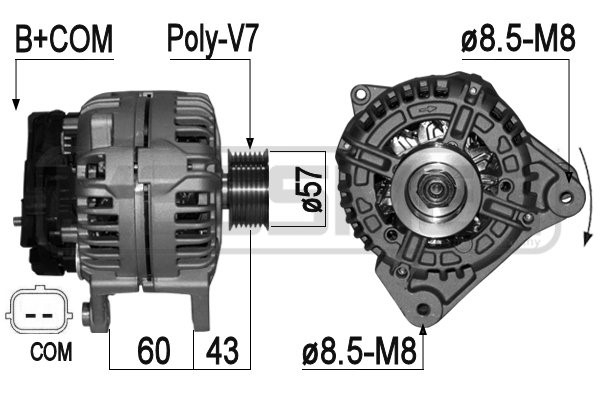 Generator 12V 120A