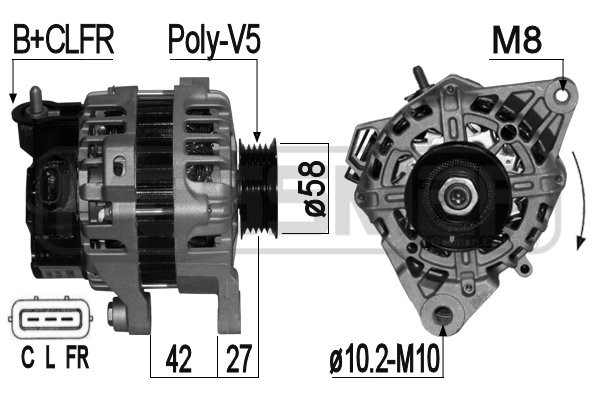 Generator 14V 70A