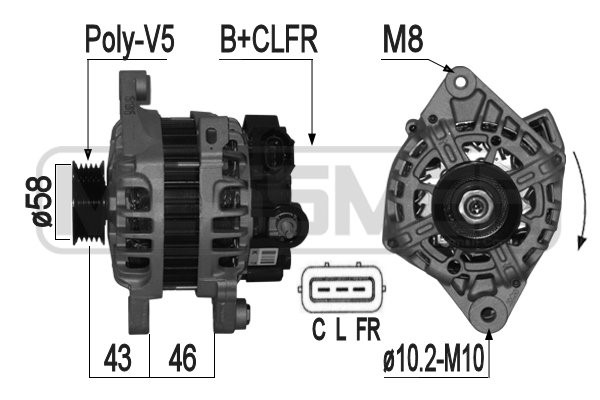 Generator 14V 90A