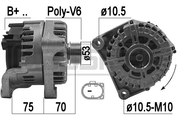 Generator 14V 180A