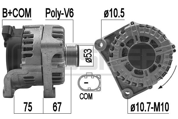 Generator 14V 220A