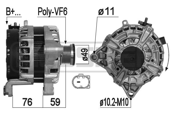Generator 14V 180A