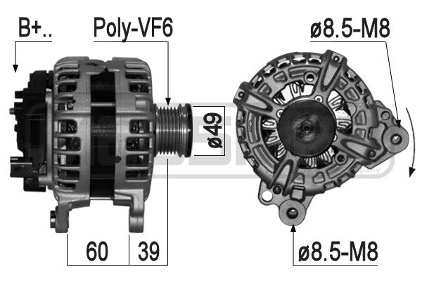 Generator 14V 145A