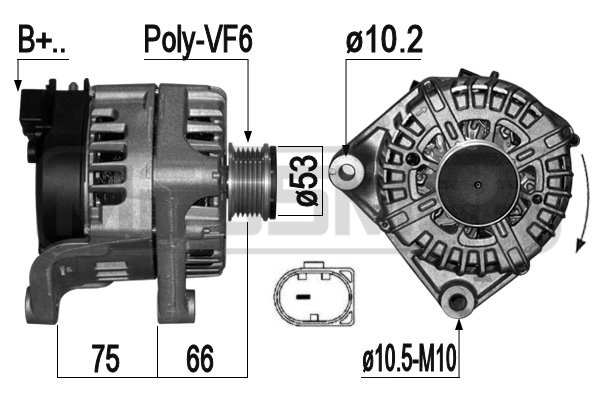 Generator 14V 180A