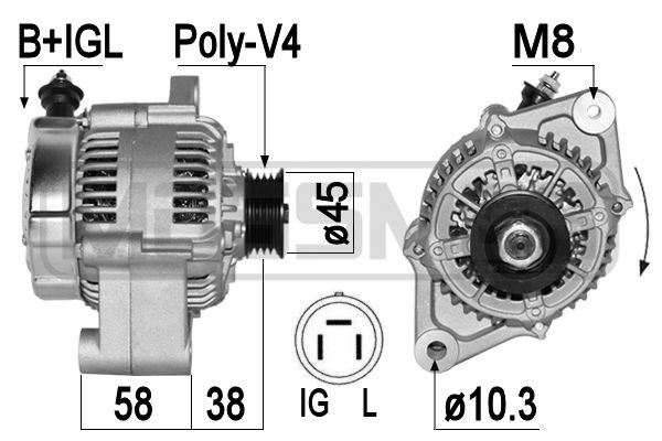 Generator 12V 45A