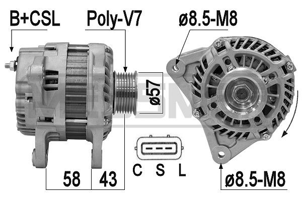 Generator 12V 110A