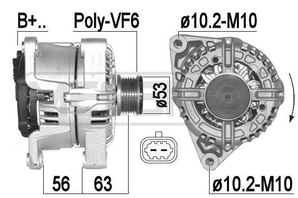 Generator 12V 100A