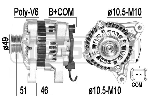 Generator 12V 80A