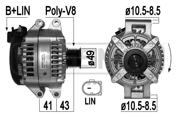 Generator 14V 210A