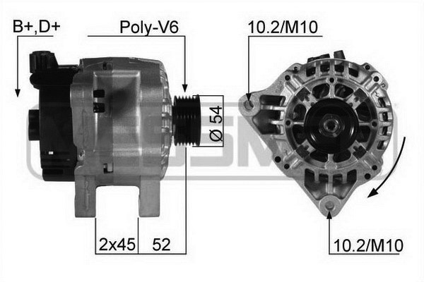 Generator 14V 80A