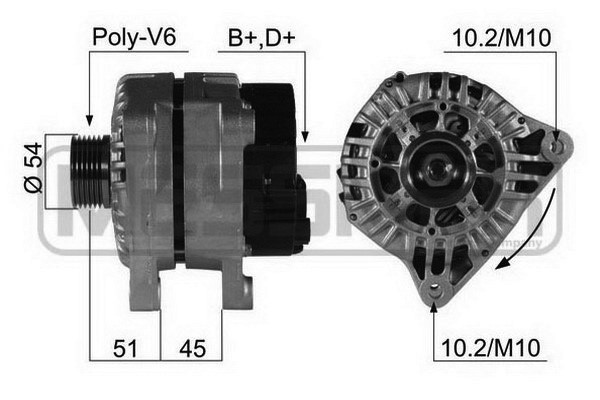 Generator 14V 120A