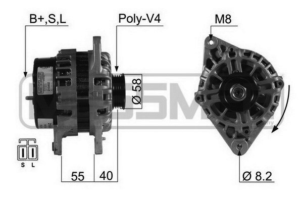 Startmotor 14V 80A