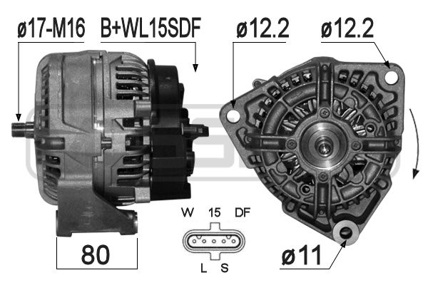 Generator 28V 80A