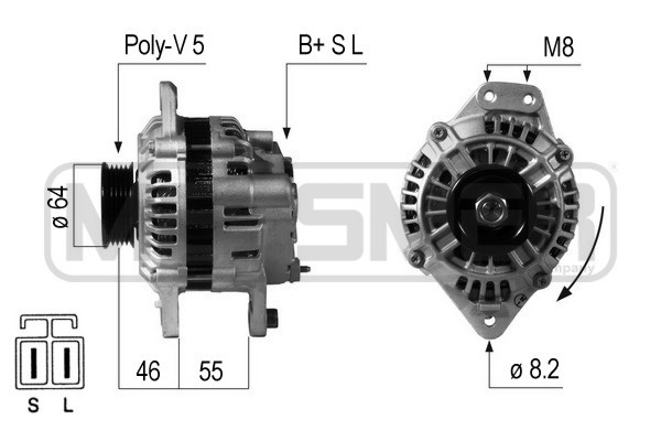 Generator 14V 90A