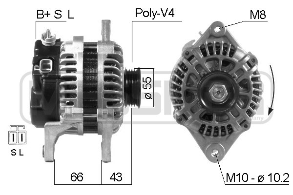 Generator 14V 80A