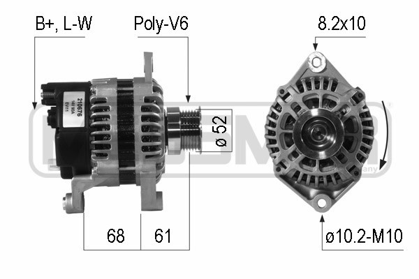 Generator 14V 75A
