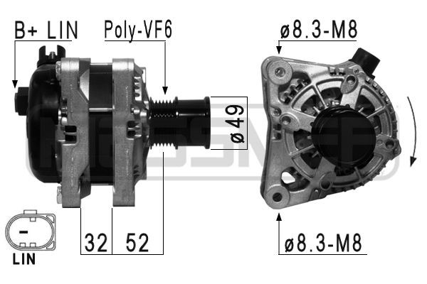 Generator 14V 120A