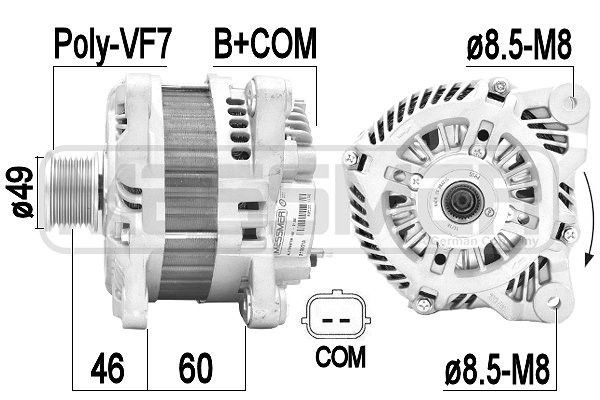 Generator 12V 210A