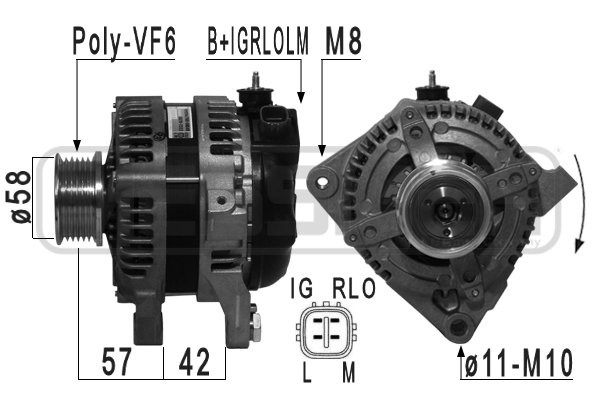 Generator 14V 100A