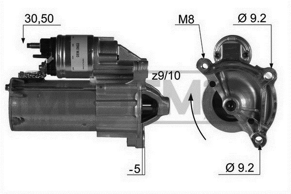 Startmotor 12V