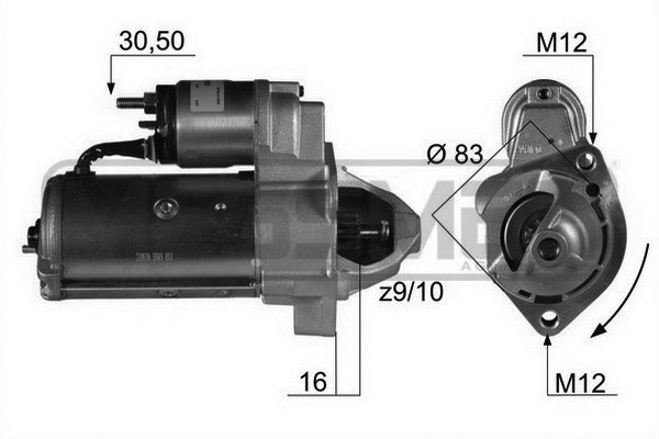 Startmotor 12V