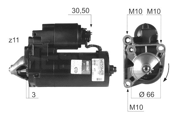 Startmotor 12V
