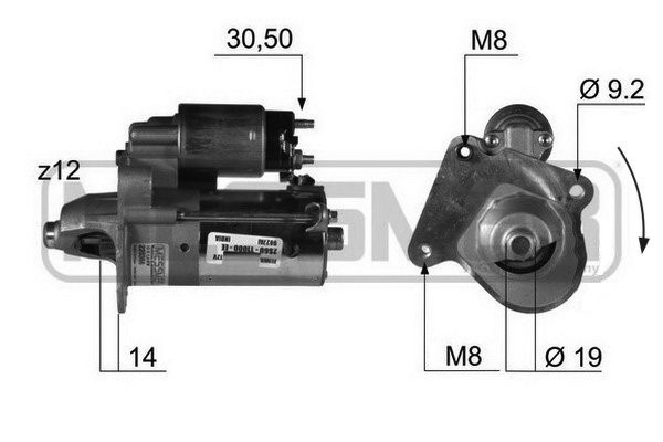 Startmotor 12V