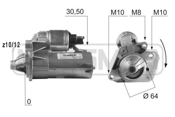 Startmotor 12V